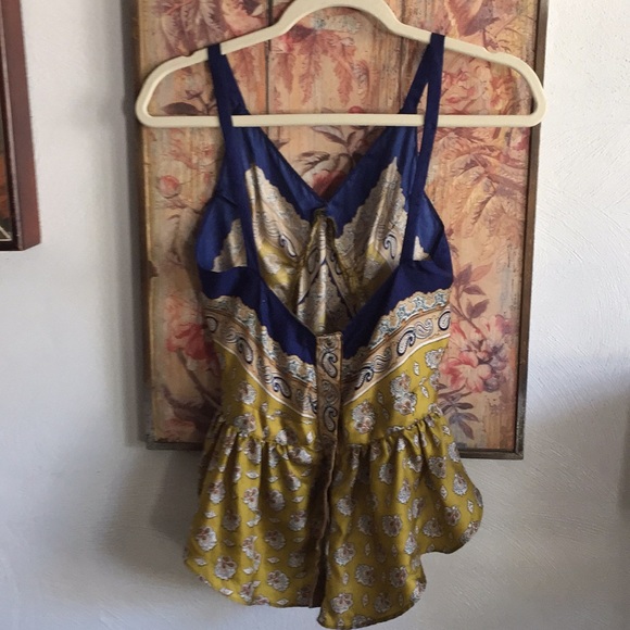 ANTHROPOLOGIE BOHO 💯% SILK RARE LIMITED EDITION WHAT GOES AROUND BOHO TOP 6 - Picture 3 of 16